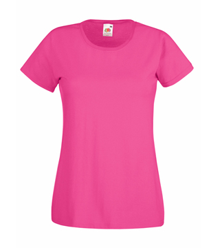T-SHIRT VALUEWEIGHT DONNA  - FRUIT OF THE LOOM fucsia